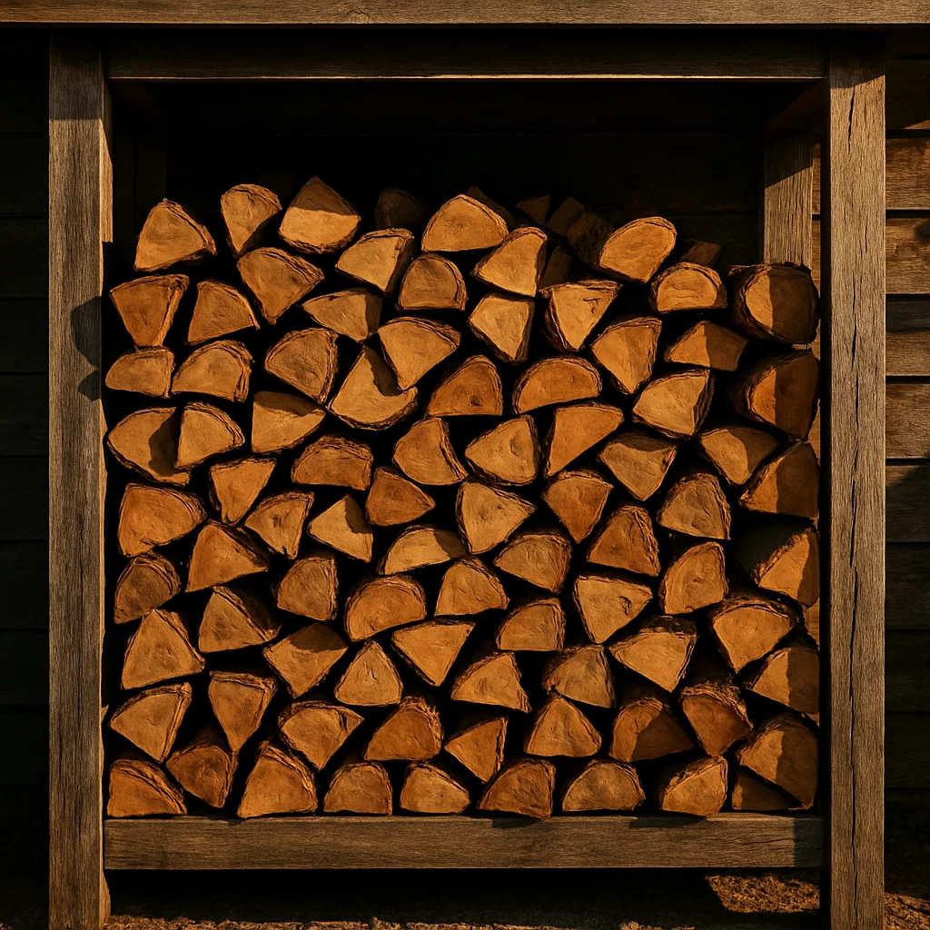 Haardhout in haardhok (waddinxveen)