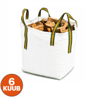 6 Kuub haardhout | Essenhout in Big Bag