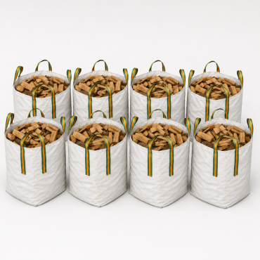 8 Kuub haardhout | Essenhout in Big Bag
