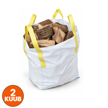 Eiken haardhout grof gekloofd in bigbag 2 kuub
