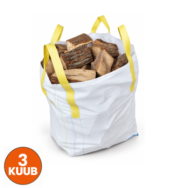 Eiken haardhout grof gekloofd in bigbag 3 kuub