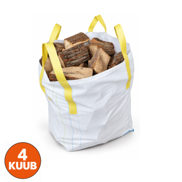Eiken haardhout grof gekloofd in bigbag 4 kuub